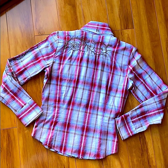 English laundry embroidered button down shirt sz M - Picture 2 of 14